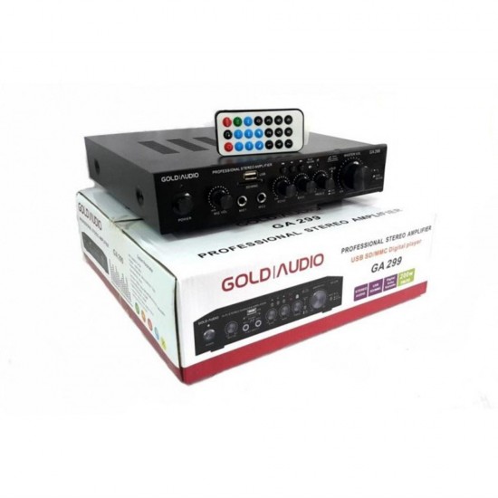 Gold Audio GA299 USB-SD-Mikrofon Girişli 200Watt Stereo Anfi