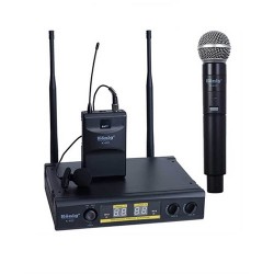 König K-402 El+Yaka İki Kanal Uhf Telsiz Mikrofon